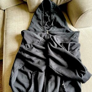 Popflex Cloud  1X/3X black zip up hoodie